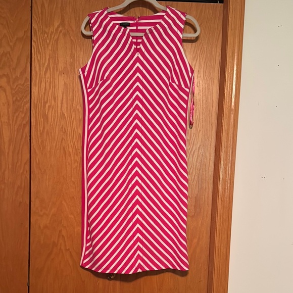 Talbots Pink and White Size M Knit Dress - Picture 1 of 2